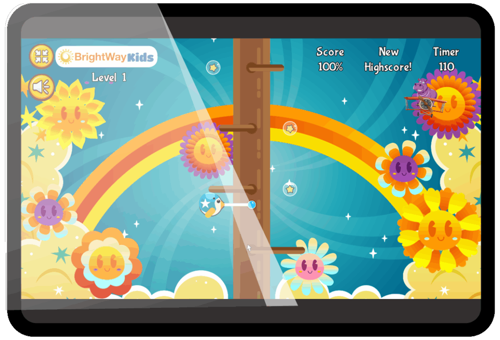 BrightWay Kids digital game Sky Race for Poor Reading
