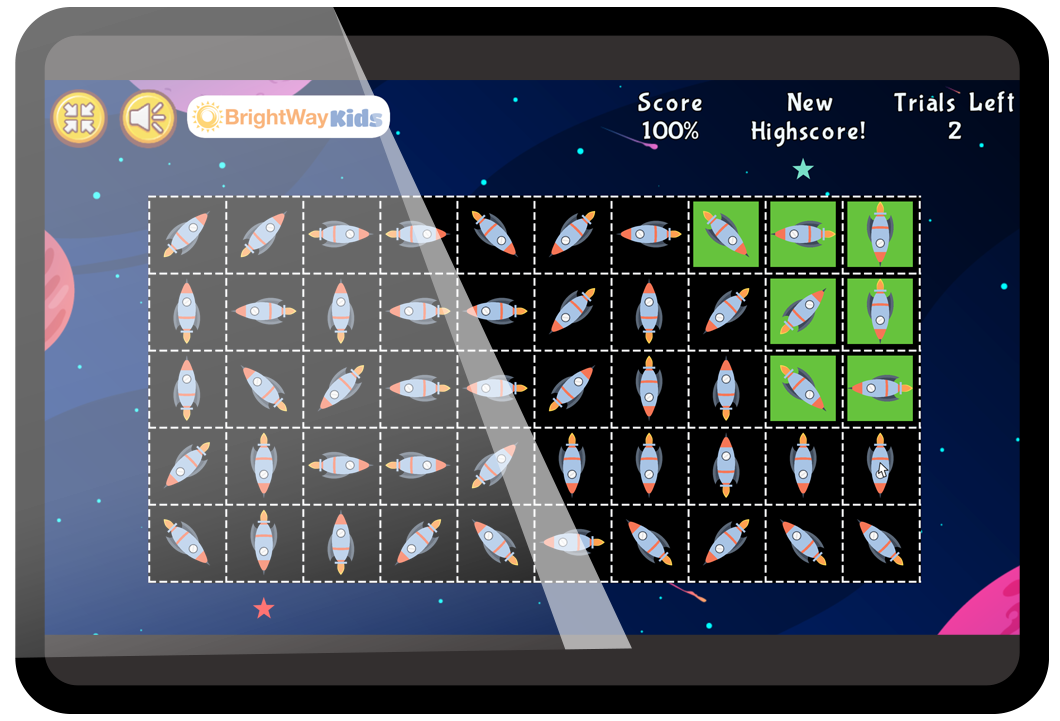 BrightWay Kids Game Rocket Trail for Dyslexia
