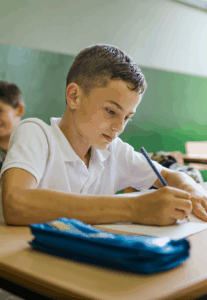 Boy with ADD at school