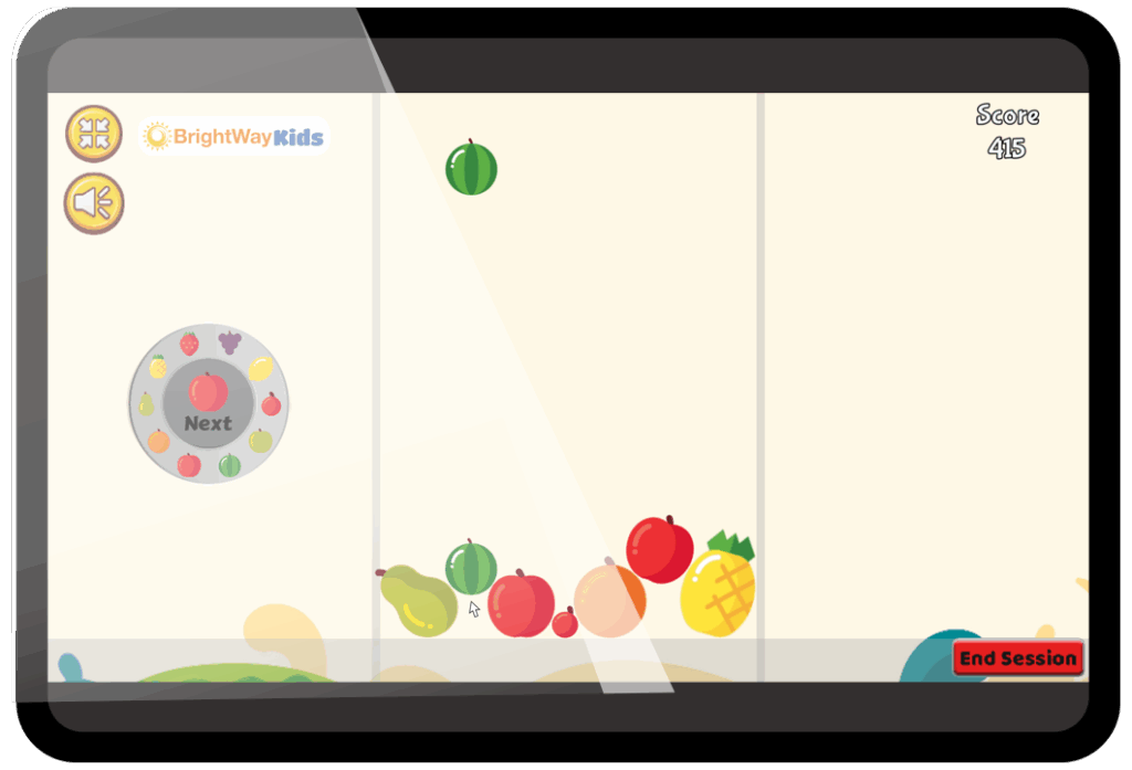 BrightWay Kids digital game Fruit Merge for ADHD focus