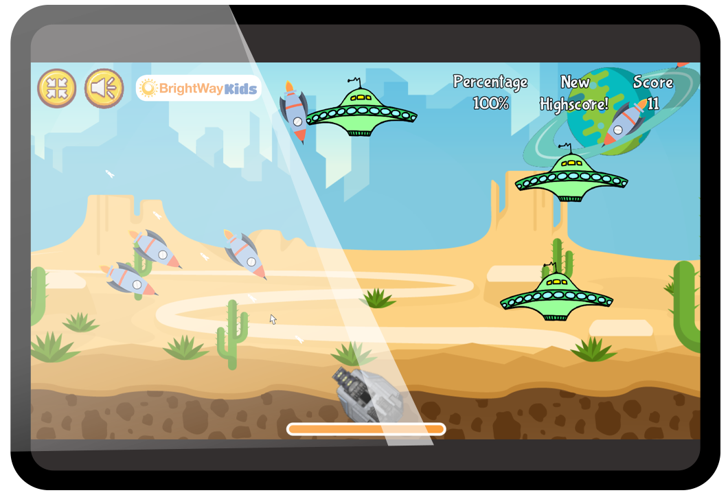 BrightWay Kids game Kapow for Eye Tracking