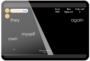 BrightWay Kids digital Game Sequencing Auditory to Images for APD